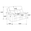 Sycamore Upholstered Power Reclining Sectional Sofa Dark Grey / CS-610200P