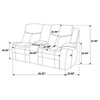 Sycamore Upholstered Power Reclining Sectional Sofa Dark Grey / CS-610200P