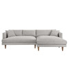 Zoya Right-Facing Down Filled Overstuffed Sectional Sofa / EEI-6612