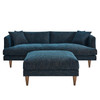 Zoya Down Filled Overstuffed Sofa and Ottoman Set / EEI-6614