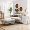 Zoya Down Filled Overstuffed Sofa and Ottoman Set / EEI-6614