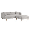 Zoya Down Filled Overstuffed Sofa and Ottoman Set / EEI-6614