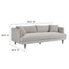 Zoya Down Filled Overstuffed Sofa and Ottoman Set / EEI-6614