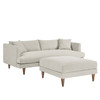 Zoya Down Filled Overstuffed Sofa and Ottoman Set / EEI-6614