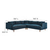 Zoya Down Filled Overstuffed 3 Piece Sectional Sofa / EEI-6613