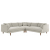 Zoya Down Filled Overstuffed 3 Piece Sectional Sofa / EEI-6613