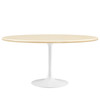 Lippa 60” Oval Artificial Travertine  Dining Table / EEI-6757