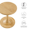 Lina Round Wood Side Table / EEI-6573