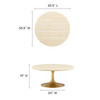 Lippa 36” Round Artificial Travertine  Coffee Table / EEI-6753