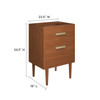 Cassia 24" Teak Wood Bathroom Vanity Cabinet (Sink Basin Not Included) / EEI-5082