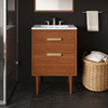 Cassia 24" Teak Wood Bathroom Vanity Cabinet (Sink Basin Not Included) / EEI-5082