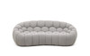 Divani Casa Yolonda - Modern Curved Light Grey Fabric Loveseat / VGEV2126C-LOVE-C-07