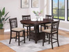 Lavon 5-piece Counter Height Dining Room Set Light Chestnut and Espresso / CS-105278-S5