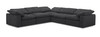 Divani Casa Corinth - Modern Dark Gray Fabric Sectional Sofa with 3 Power Recliners / VGKM-KM.920-CHAR