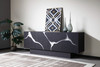 Modrest Impala - Modern Matte Brown Ash & Silver Buffet / VGVCG2322