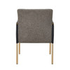 Modrest Engel - Modern Dark Grey Vegan Leather + Grey Fabric + Antique Brass Dining Chair / VGGAGA-6988CH-1-DKGRY