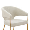Modrest Claudine - Modern Light Grey Fabric & Antique Brass Dining Chair / VGGAGA-6214CH-1-LTGRY-4