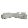 Modrest Frazier - Modern White Leather Sectional Sofa with 3 Recliners + Console / VGKM-KM268H-W-SECT-C