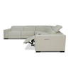Modrest Frazier - Modern White Leather Sectional Sofa with 3 Recliners + Console / VGKM-KM268H-W-SECT-C