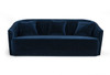 Divani Casa Palomar Modern Blue Velvet & Brass Sofa / VGVCS1811-BLU-SOFA