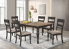 Bridget 7-piece Rectangular Dining Set Brown Brushed and Charcoal Sandthrough / CS-108221-S7