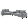 Davis  2-piece Upholstered Rolled Arm Sofa Grey / CS-509634-S2