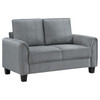 Davis  2-piece Upholstered Rolled Arm Sofa Grey / CS-509634-S2