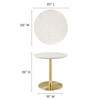 Viva Round White Marble Side Table / EEI-6609