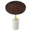 Amina Round Acacia Wood Side Table / EEI-6607