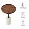 Amina Round Acacia Wood Side Table / EEI-6607