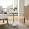 Aliza Round White Marble Side Table / EEI-6606