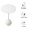 Aliza Round White Marble Side Table / EEI-6606
