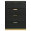 Caraway 4-drawer Bedroom Chest Black / CS-224785