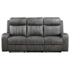 Raelynn 2-piece Upholstered Motion Reclining Sofa Set Grey / CS-603191-S2