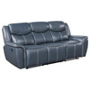 Sloane 2-piece Upholstered Motion Reclining Sofa Set Blue / CS-610271-S2