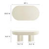 Caspian Oval Concrete Coffee Table / EEI-6763