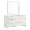 Kendall 6-drawer Dresser with Mirror White / CS-224403M