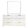 Kendall 6-drawer Dresser with Mirror White / CS-224403M