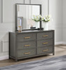 Kieran 6-drawer Dresser with Mirror Grey / CS-224743M