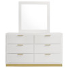 Caraway 6-drawer Dresser with Mirror White / CS-224773M