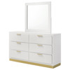 Caraway 6-drawer Dresser with Mirror White / CS-224773M