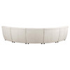 Charlotte 5-piece Upholstered Curved Modular Sectional Sofa Ivory / CS-551300-S5