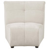 Charlotte 5-piece Upholstered Curved Modular Sectional Sofa Ivory / CS-551300-S5