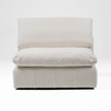 Divani Casa Vicki - Modern Off-White Fabric Modular Armless Seat / VGKK-KF.8033-1.5SEAT-IVORY