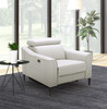 Divani Casa Eden - Modern White Leather Recliner Chair / VGKV-KM.5012-CHR-WHT