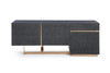 Modrest Tasha - Modern Black Ash + Brushed Gold Buffet / VGVCG2308-BUF