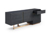 Modrest Tasha - Modern Black Ash + Brushed Gold Buffet / VGVCG2308-BUF