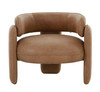 Modrest Tioga - Modern Brown Leather Accent Chair / VGOD-ZW-22072-BRN