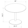 Lowry 5-piece Round Dining Set Tulip Table with Eiffel Chairs White / CS-105261-S5W