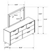 Taylor 7-drawer Rectangular Dresser with Mirror Light Honey Brown / CS-223423M